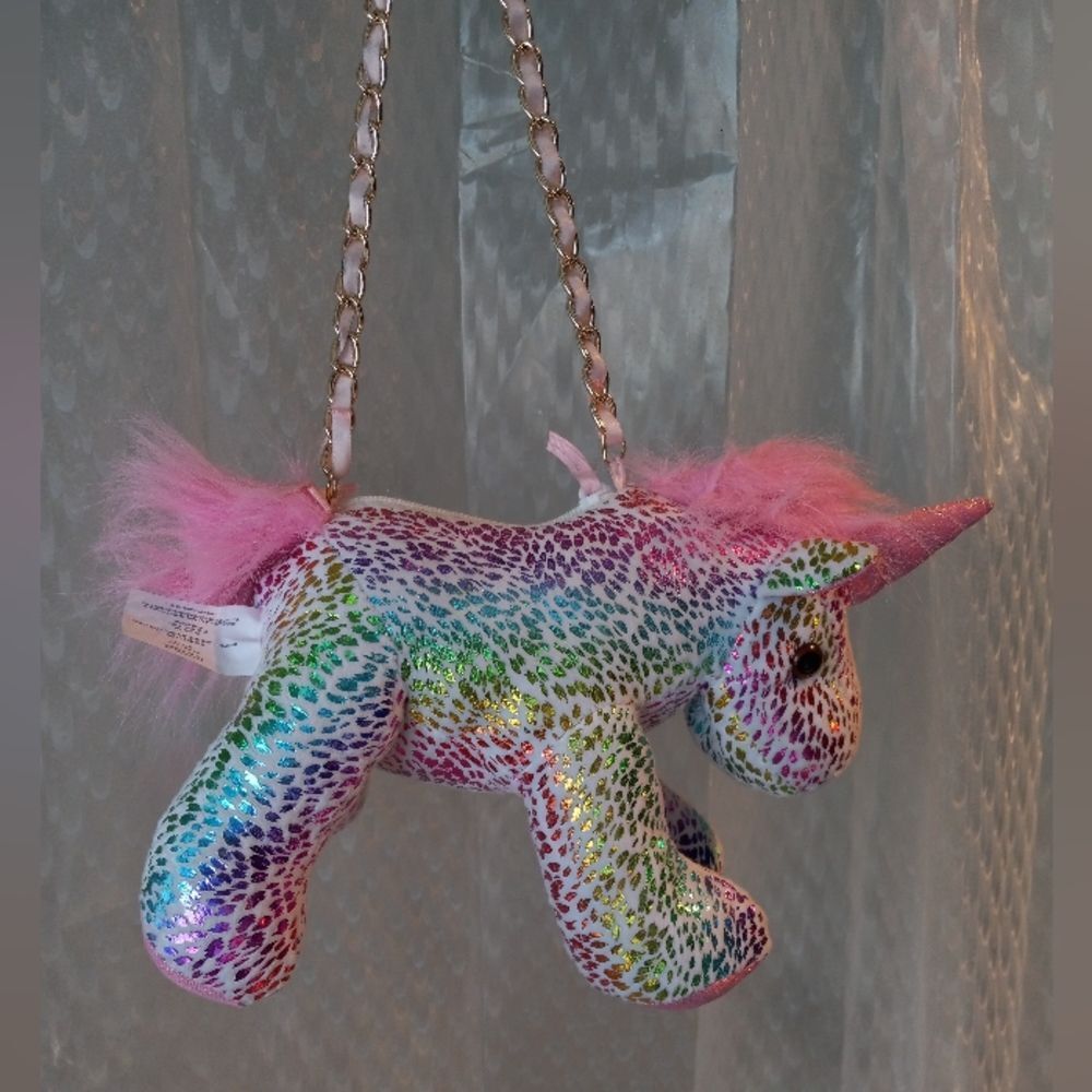 Unicorn Purse Plush Pink-Purple